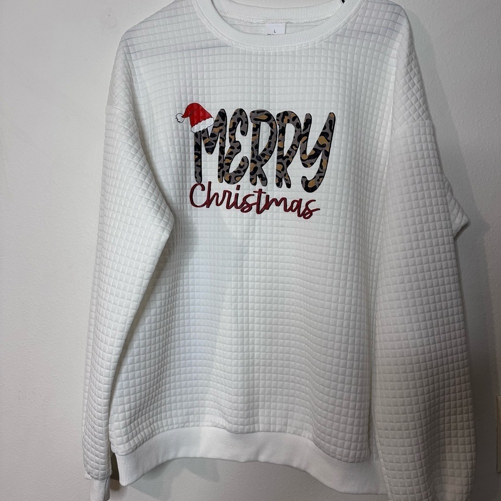 White Merry Christmas Sweater